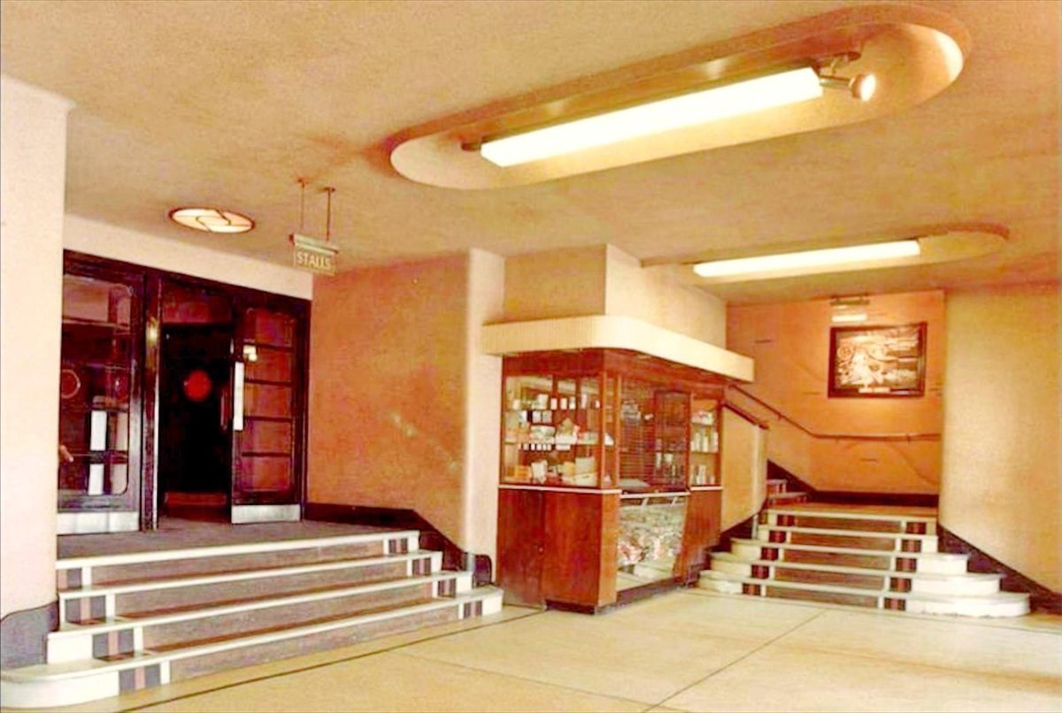 Foyer of the Curzon Cinema,  Ormeau Road.  Belfast.           Opened in 1936.  (EPC)