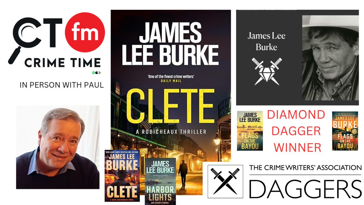 Paul Burke (@paulodaburka) on Twitter photo New - JAMES LEE BURKE chats to <a href="/CrimeTimeUK/">Crime Time</a> FM
It doesn't get more exciting than this for a crime fiction fan
pod.fo/e/251f32 apple.co/3znb7b5 Spoti.fi/3nAUCG4
<a href="/orionbooks/">Orion Publishing</a> <a href="/The_CWA/">The Crime Writers’ Association</a> <a href="/groveatlantic/">Grove Atlantic</a> pls retweet <a href="/RobertColeBooks/">Robert Cole</a> <a href="/djwilliamsbooks/">D.J. WILLIAMS</a> <a href="/hthompsn/">Dr. Heather Ann Thompson</a> New - JAMES LEE BURKE chats to <a href="/CrimeTimeUK/">Crime Time</a> FM
It doesn't get more exciting than this for a crime fiction fan
pod.fo/e/251f32 apple.co/3znb7b5 Spoti.fi/3nAUCG4
<a href="/orionbooks/">Orion Publishing</a> <a href="/The_CWA/">The Crime Writers’ Association</a> <a href="/groveatlantic/">Grove Atlantic</a> pls retweet <a href="/RobertColeBooks/">Robert Cole</a> <a href="/djwilliamsbooks/">D.J. WILLIAMS</a> <a href="/hthompsn/">Dr. Heather Ann Thompson</a>
