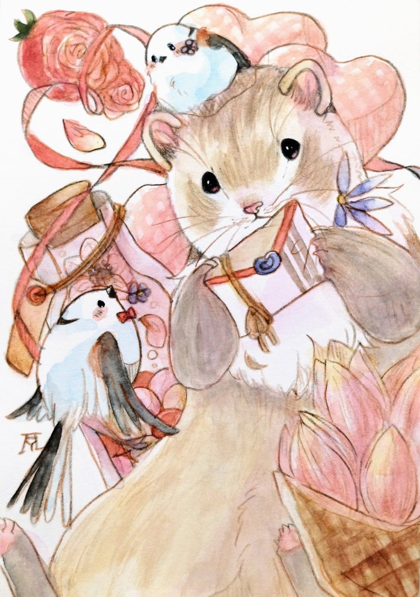 i_05tatci20's tweet photo. 透明水彩×フェレットです|ω･`)ｺｯｿﾘ
#三連休はフォロワーさんが増えるらしい https://t.co/vFdbA2UuRm