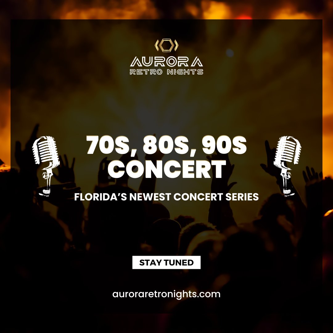 AURORA_Retro's tweet photo. 🎶 Throwback Vibes Incoming in Southeast Florida! 🎸 Stay tuned for our lineup of the greatest performers from the 70s, 80s, and 90s! Get ready to relive the magic! ✨
#AuroraRetroNights #HearThePast #RetroConcert #ThrowbackTunes #FloridaEvents https://t.co/HkokVUgseu