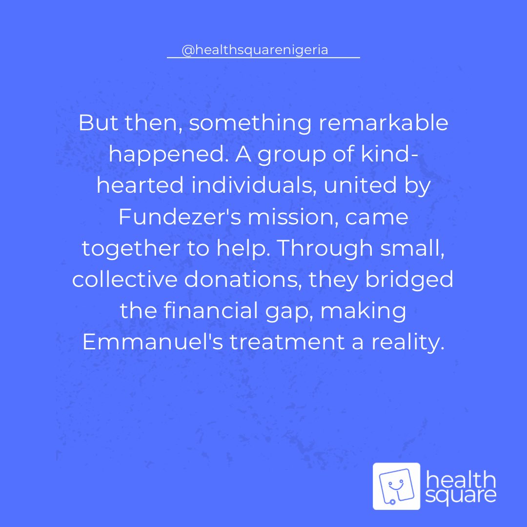 _healthsquare's tweet photo. Together, let's create a world where kindness knows no bounds and hope is always within reach.
Join Fundezer today and start making a difference!

@fundezer_africa https://t.co/EbiHRlTNnC