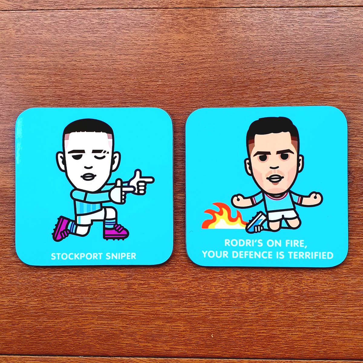 Matchday competition 

Win a set of 4 coasters of the 4 City players in the final

Retweet to enter 

If England win and a City player scores we'll give away a set to a follower who retweets 

Good luck and c'mon England