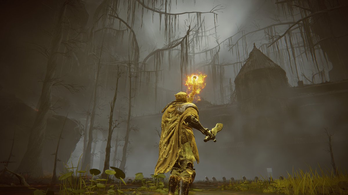 TafferKing451's tweet photo. I finally finished the Elden Ring DLC (yes I am very slow), and to no one's surprise - the Abyssal Woods was my favorite area. I love the oppressive atmosphere of the woods and the manse. https://t.co/aD8FZ4g688