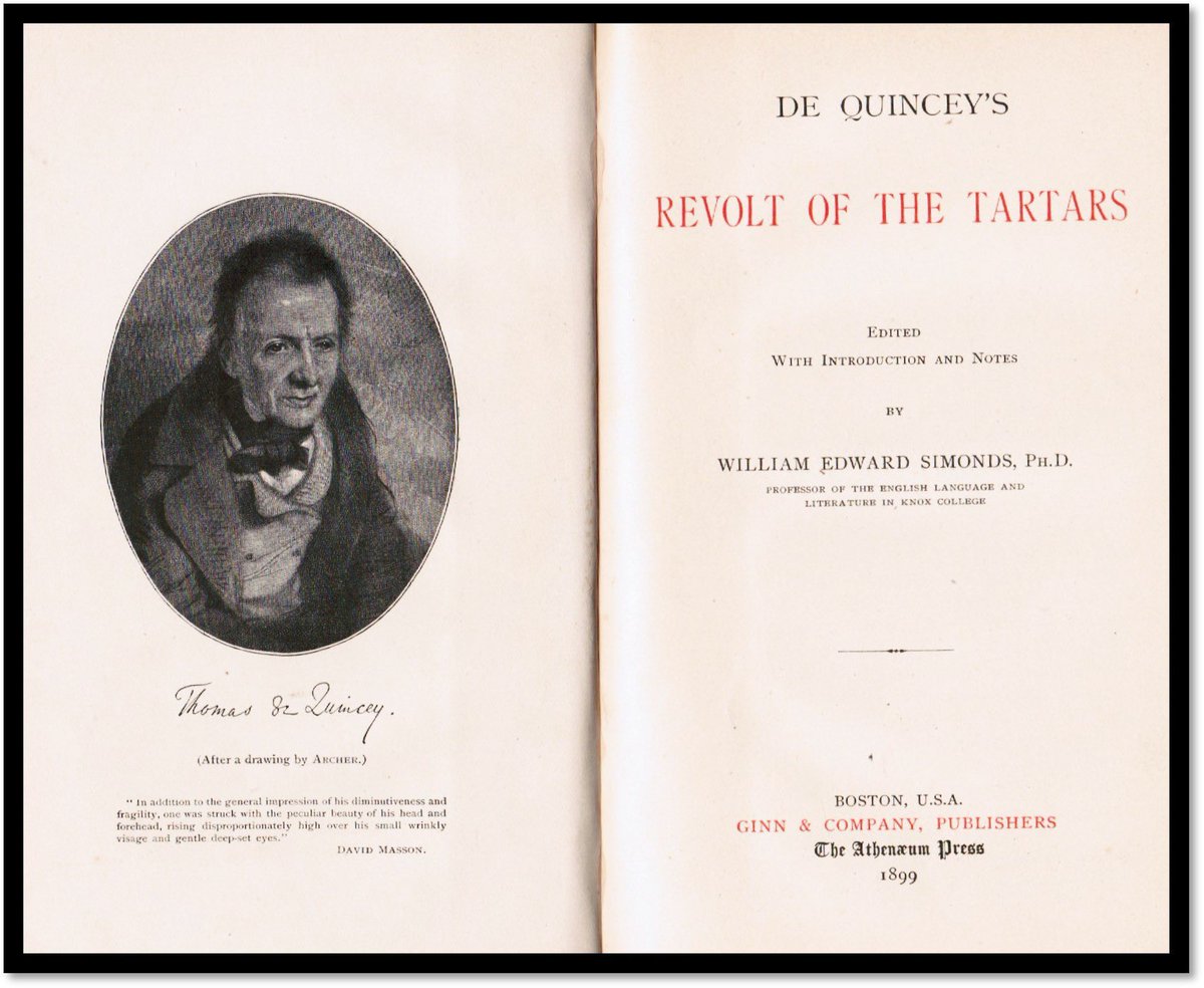 MongolUnion's tweet photo. De Quincey's Revolt Of The Tartars Mongols Thomas De Quincey https://t.co/ueHQx0bNV5