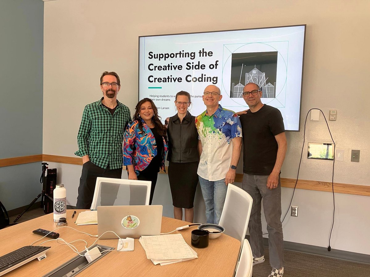 Teaching, Learning and Teacher Education (@unltlte) on Twitter photo Congrats DR. Gretchen Larsen for a successful PhD dissertation defense: "Supporting the Creative Side of Creative Coding:Helping Students Wield Code in the Pursuit of Their Own Dreams"! Committee: Olmanson (Chair), Trainin, Morales, and Cal <a href="/UNLincoln/">University of Nebraska-Lincoln</a> <a href="/carsoncenterunl/">Johnny Carson Center for Emerging Media Arts</a> <a href="/UNL_CEHS/">Nebraska College of Education and Human Sciences</a> Congrats DR. Gretchen Larsen for a successful PhD dissertation defense: "Supporting the Creative Side of Creative Coding:Helping Students Wield Code in the Pursuit of Their Own Dreams"! Committee: Olmanson (Chair), Trainin, Morales, and Cal <a href="/UNLincoln/">University of Nebraska-Lincoln</a> <a href="/carsoncenterunl/">Johnny Carson Center for Emerging Media Arts</a> <a href="/UNL_CEHS/">Nebraska College of Education and Human Sciences</a>