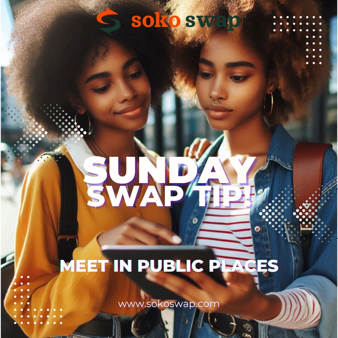 sokoswap's tweet photo. At Soko Swap, we vet all our users for your safety. Still, we recommend meeting in public places when exchanging items. Stay safe and happy swapping!

Sign Up here: https://t.co/F6zrqdxxUZ

#sokoswap #kenya #swapitems #exchange #valueforvalueexchange https://t.co/uAlbr3K8lX