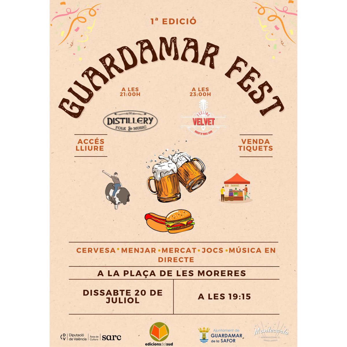 EdicionsdelSud's tweet photo. El 20 de juliol tornem al carrer! Trobareu la nostra paradeta de llibres a la pl. de les Moreres de la platja de GUARDAMAR DE LA SAFOR, a pocs metres de la platja de Bellreguard. Serà amb motiu de la celebració de la primera edició del GUARDAMAR FEST. Tot començarà a les 19.15 h. https://t.co/LdZmrqvWJj