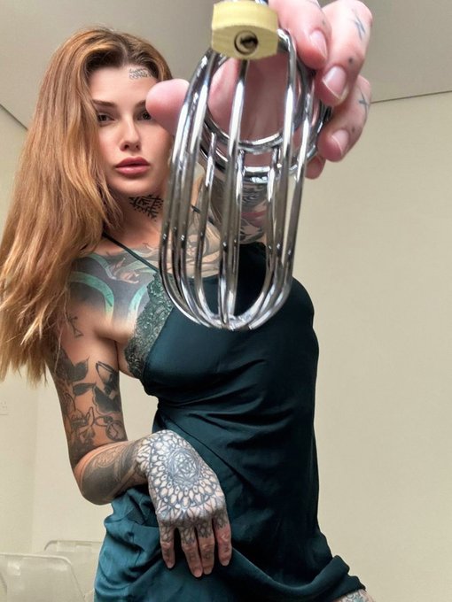 That chastity cage is calling your name. I want you to lock it up before I use you. 😈 https://t.co/u
