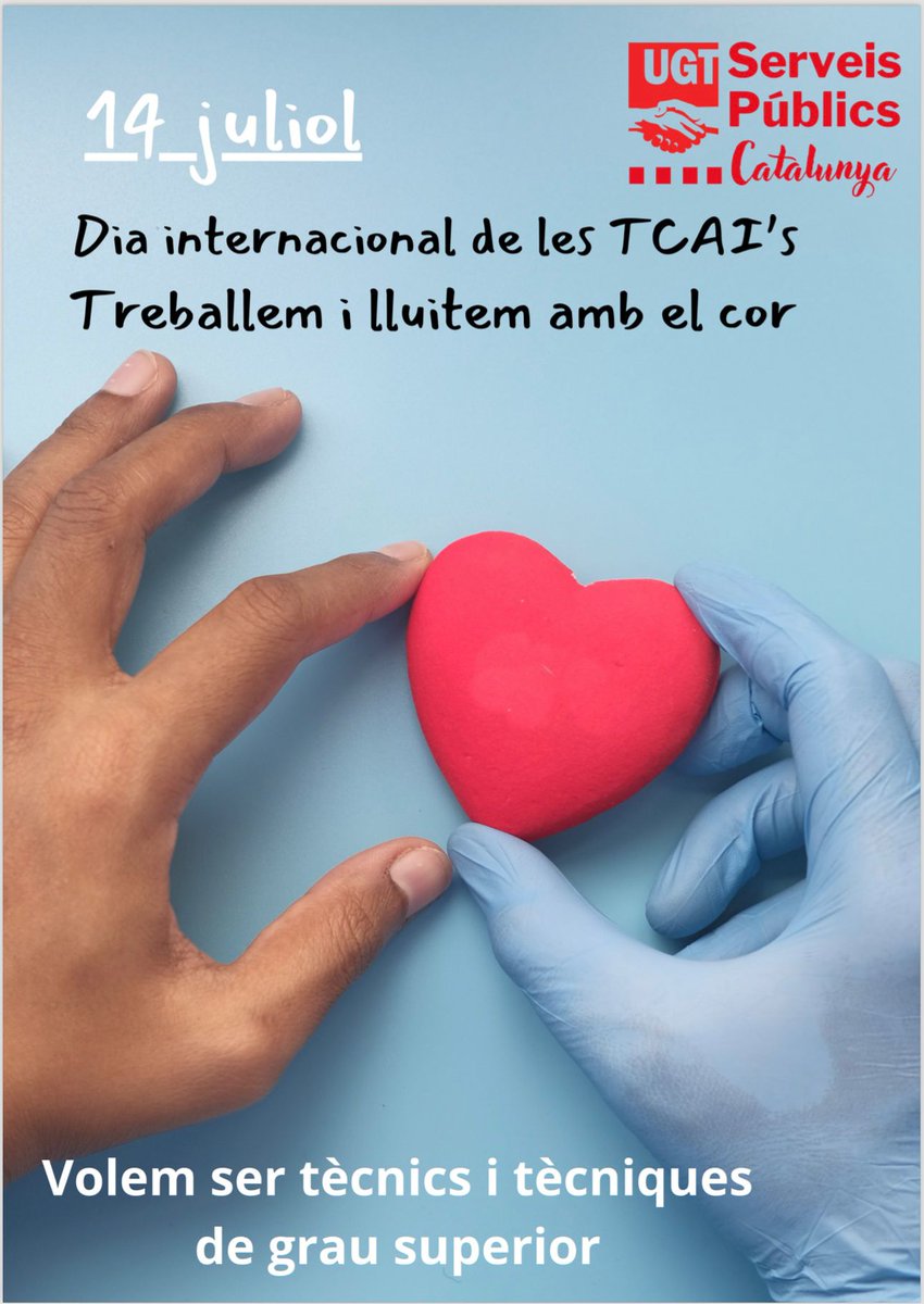 UgtTcai's tweet photo. Avui celebrem el Dia Internacional dels TCAI’s reivindicant millores laborals i de formació.
https://t.co/d13DZz3mKr https://t.co/N3gcRpzzgH