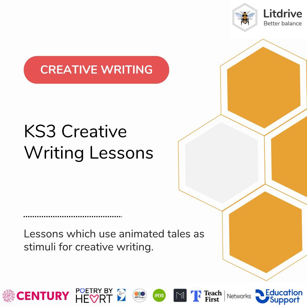 🚨 New member upload 🚨 

Creative Writing: These creative writing lessons draw on animated tales as stimuli for writing. Great for KS3 and may be useful as cover.  

Find them here: buff.ly/460hTp8🐝

#Litdrive #TeamEnglish <a href="/Team_English1/">Team English</a>