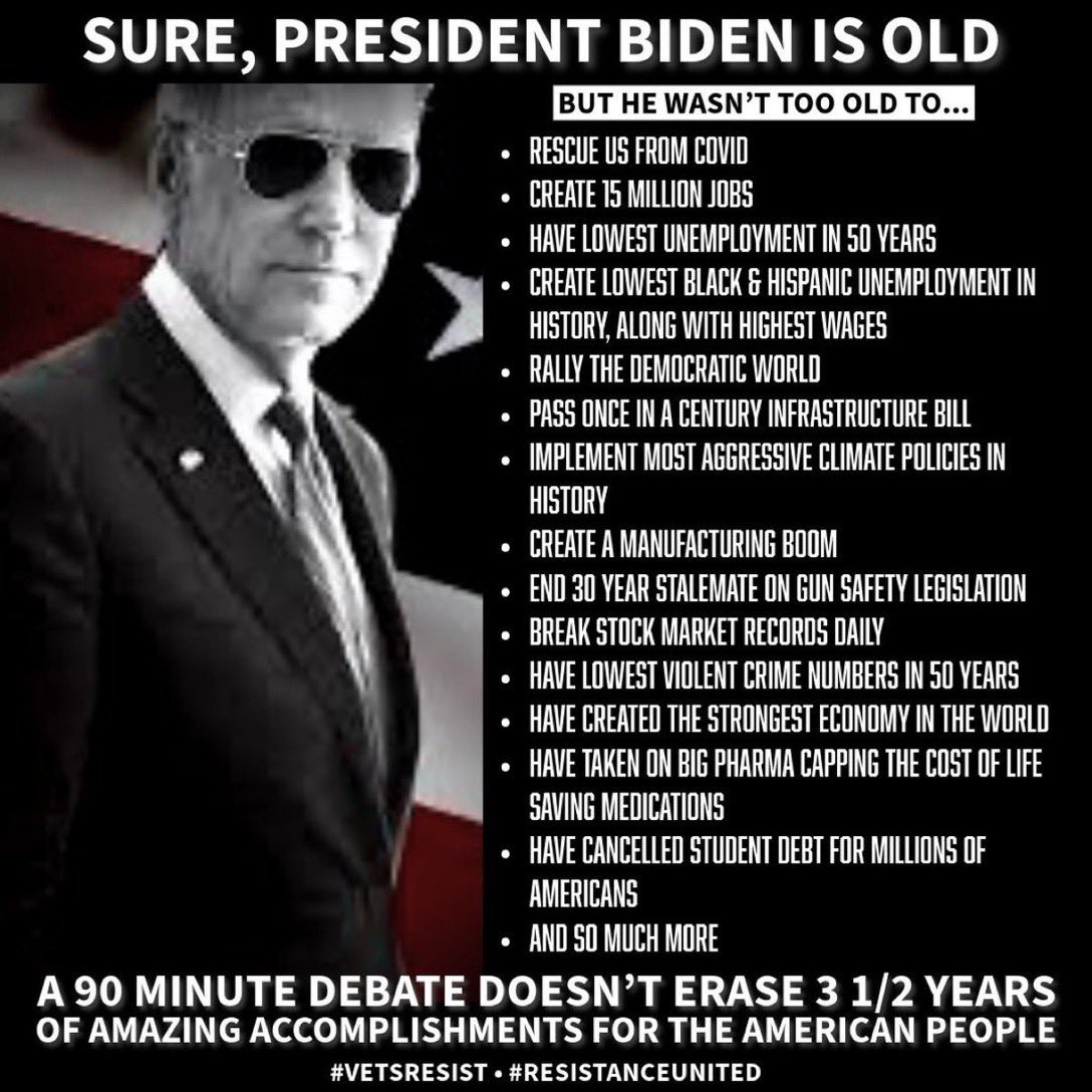 1JustBreathing's tweet photo. @michell24742229 @JoeBiden He needs a democratic house & senate to pass anything because the MAGA's are blocking all good things for America-because they control the house
Joe has done a ton w/o the congress he needs
He is a master
Joe is our National Treasure
That's what this attack is about
#STANDwithJoe https://t.co/gXRPjzu1Pa