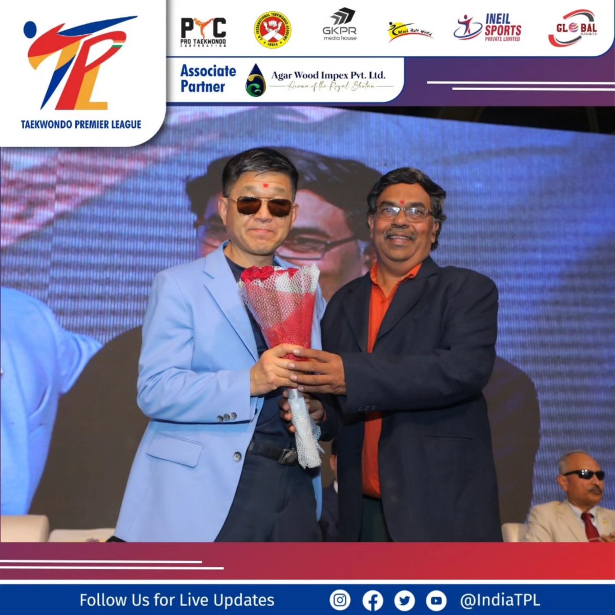 IndiaTPL's tweet photo. Glimpse from TPL Season 1, Leg 2 from the grand Opening Ceremony. Several dignitaries graced the occasion.

#GrandOpening #TaekwondoPremierLeague #Season1Leg2 #Ceremony https://t.co/vfhwXTBqzG