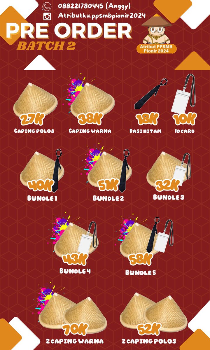 Atributku_ppsmb's tweet photo. YOK SEBELUM SOLDOUT KARENA SISA 10 LAGI NIH BURUAN PO CAPING YANG BELUM😍😍😍😍 https://t.co/ItG1kIR7eQ
