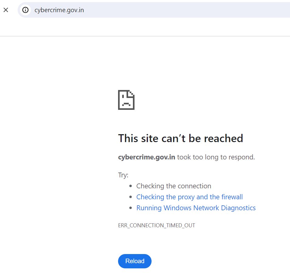 sujbhatta's tweet photo. Called 1930 for reporting a cybercrime - the recorded message said this service is temporarily disconnected. Went to the website - it did not load !   The scammer is in touch with me right now waiting for me to pay. Catch him if you can.
@PMOIndia  @IndianCERT @cyberpolice_up https://t.co/4FeWUtSVau