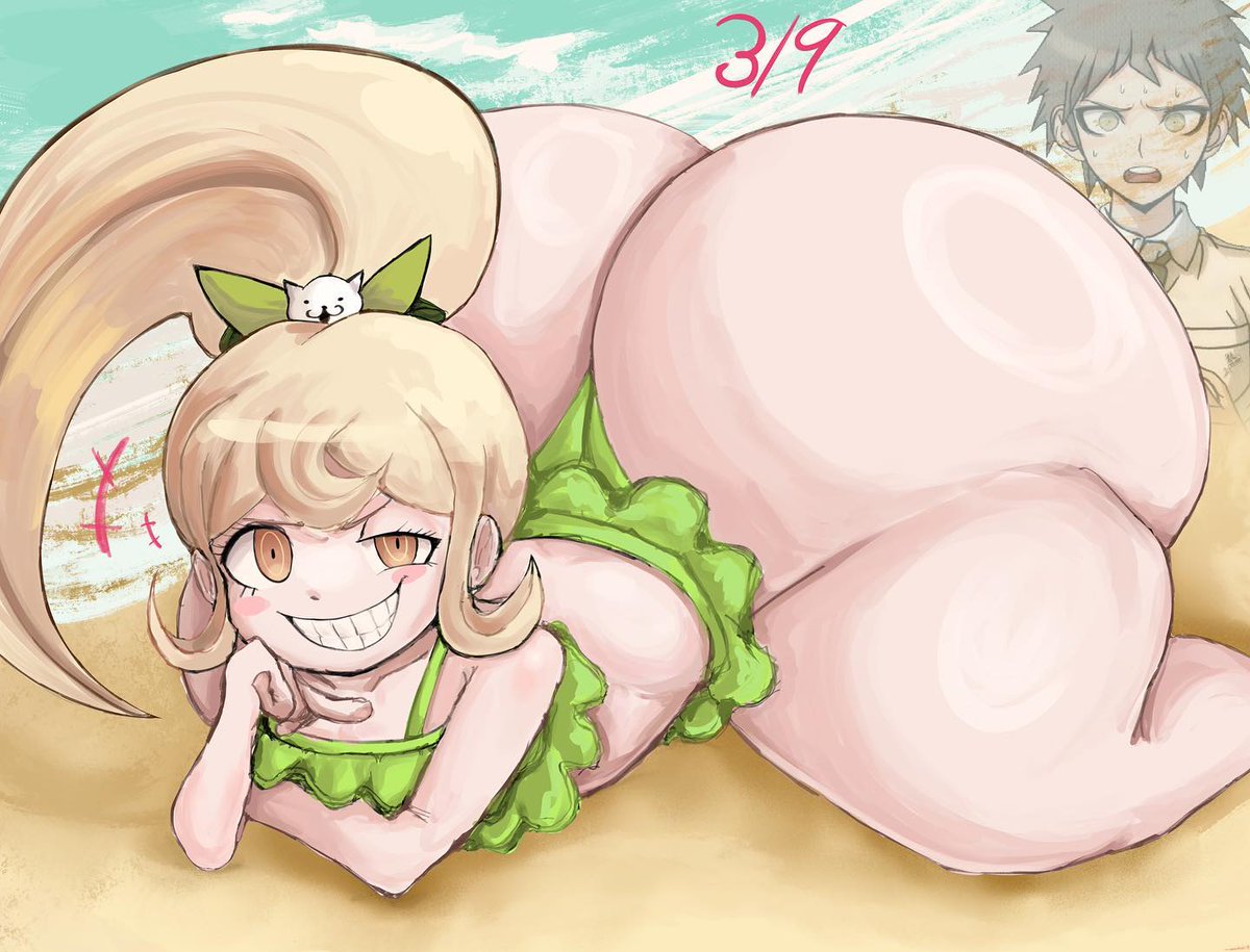 🍌

"Jeez, I knew you were a perv, but c'mon...  Surely it isn't THAT hard to stare at a girl's wobbly ass at the beach, right?

You're lucky I'm in a good mood...  You can look at this twerkmeat, but you can't touch it!"