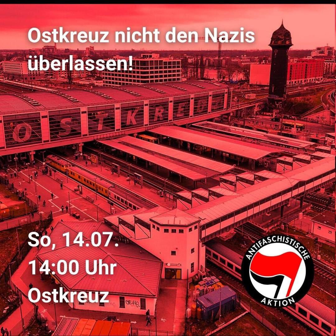 Nordkiez75's tweet photo. ++Kundgebung am #Ostkreuz Sonntag #b1407 14 Uhr #nonzs #b1307 #FCK3Weg #Nordkiez https://t.co/CEGmfjLyH8