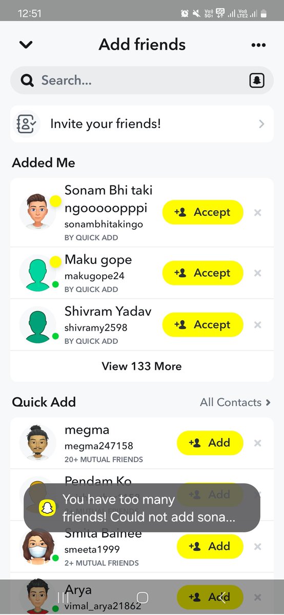 SameerGuragain's tweet photo. @Snapchat is there limit for friends and followers??

#sgvlogssikkim #SnapChat https://t.co/0p320C0H4t