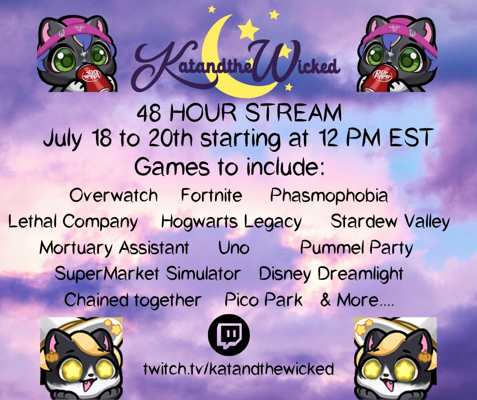 katalamity's tweet photo. 48 Hour Stream later this week, I hope to see you all there. We have small goals and stretch goals if you all really want to enjoy extra chaoticness during your work week! #twitch #48hourstream #twitchstreamer #twitchcommunity #thevigiverse https://t.co/fy8JChEUUn