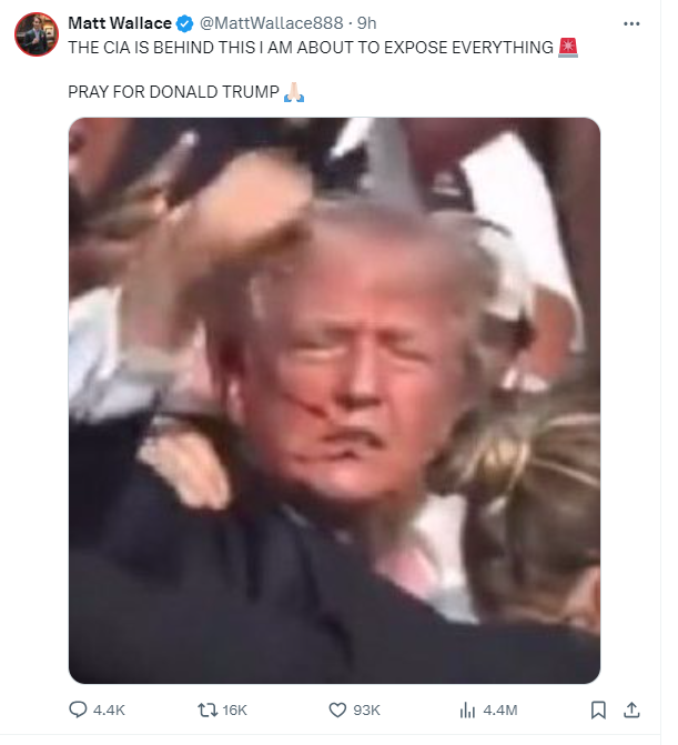 ReuvinMatveev's tweet photo. If anyone believes this was real, then there is probably no hope for you.  This man is the most controlled opposition in the world!!!  Nobody loves the Jews and Israel more than this guy.  This guy will now have full support of the nation, and watch him arm and defend the Jews. https://t.co/m151aUDCIR