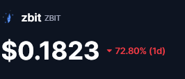 Cryptopastinaak's tweet image. Bro @CoinMarketCap you gave me a heartattack. #zbit is trading way  higher lol 😅