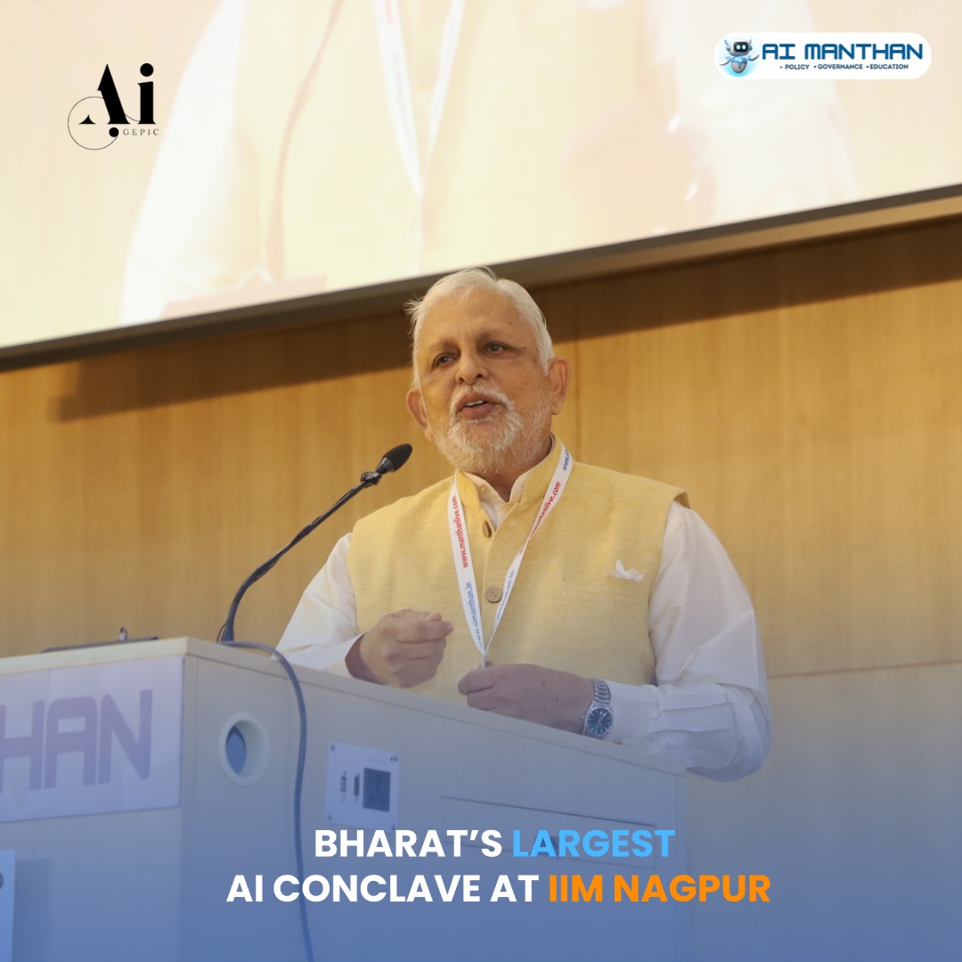 aimanthan's tweet photo. Inspired by the wisdom of Sri M on the second day of AI Manthan Conclave at IIM Nagpur. His spiritual insights added a profound dimension to our discussions on AI, 13th July, 2024.
#aimanthan #manthanai #conclave
#conference #iim #iit #nit #iiit #iimnagpur
#iisc https://t.co/k7FVl3u05e