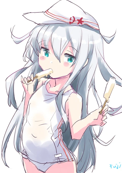 暑い日の響ちゃんの過ごし方禁断の二刀流 