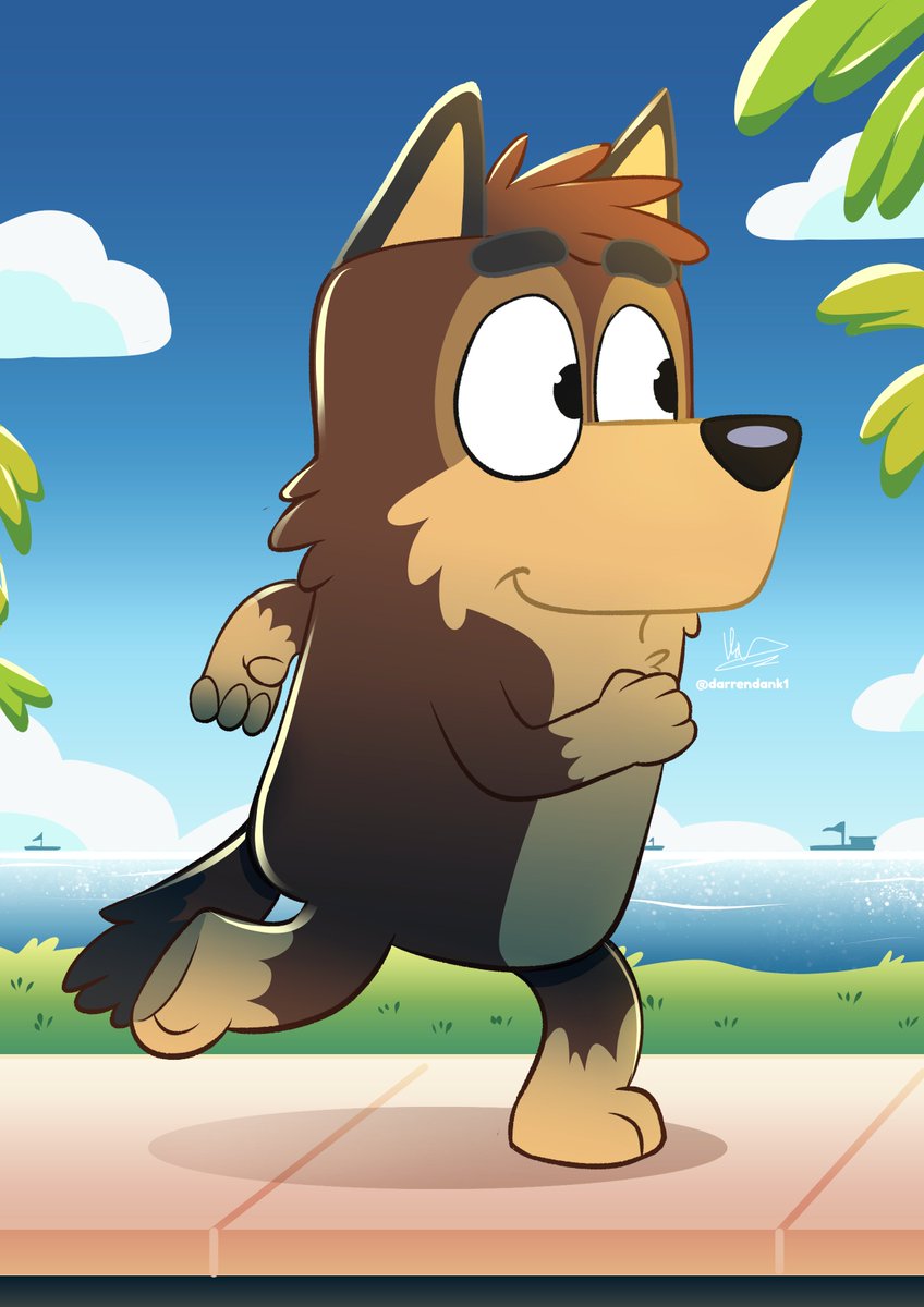 darrendank1's tweet photo. Going out for a jog! 

Bluey-themed commission for @Scoots1293's OC https://t.co/eTLh4LYYIa