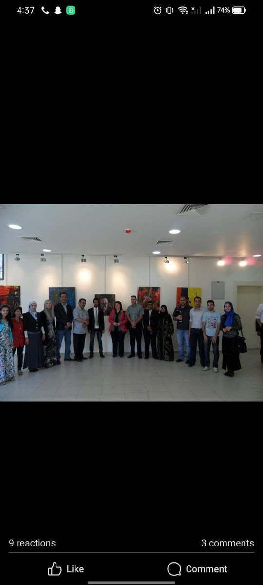 Artist_Fahed's tweet photo. في عام 2012 استطعت اقامة مهرجان ثقافي بعنوان مهرجان النشامى في جاليريا رأس العين يتضمن معرض لوحات شمل على 50 لوحة من اعمالي وأمسية شعرية شاركني فيها الاستاذ ابراهيم الغانم والعديد من الفعاليات 
وشرفني بالحضور :الاستاذ ابراهيم ابو طوق 
سعادة احمد العابد 
الدكتورة حنان هلسه 
واخرون https://t.co/NEK7EPw0qr