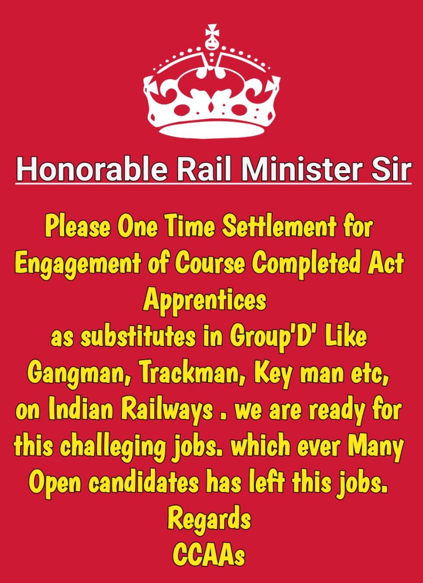 Venkate50032697's tweet photo. #RailApprenticeLivesMatter #RailApprenticeLivesMatter
One Time jobSettlement For All
🚂🚊#RailApprentices Till 2024
@Hqnrmu09 @ShivaGopalMish1 @RailMinIndia @RahulGandhi @ANI @VineetK85020451 @AshwiniVaishnaw
@AIRAAAOFFICIAL @hanshraj4bjp @kashikirai @NitishKumar @khadseraksha https://t.co/fRolIU8rUK