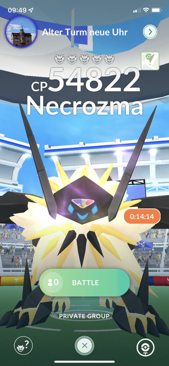 Hednez's tweet photo. #PokemonGoRaids #remoteraid #pokemongo Raid happening. Send me your friend codes. First 5 will participate. #shinycheck #necrozma https://t.co/fGzT7Syao4