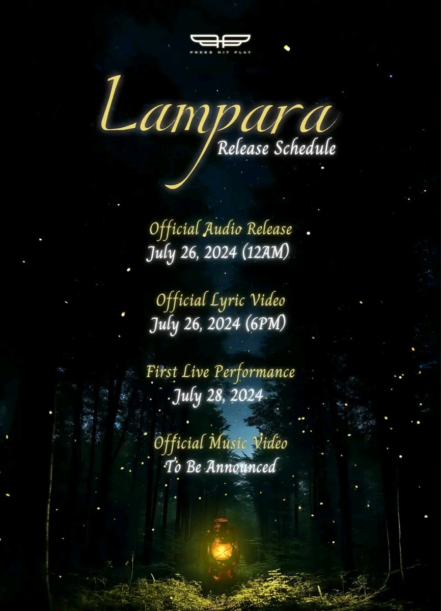kpop_ppop21's tweet image. &apos;LAMPARA&apos; Release Schedule 🪔
 
Official Audio Release
➡️ July 26, 2024 (12AM) 

Official Lyric Video
➡️ July 26, 2024 (6PM) 

First Live Performance
➡️ July 28, 2024

Official Music Video
➡️ To Be Announced

#PHPLampara #PHPNewSong #Press_Hit_Play #PHP