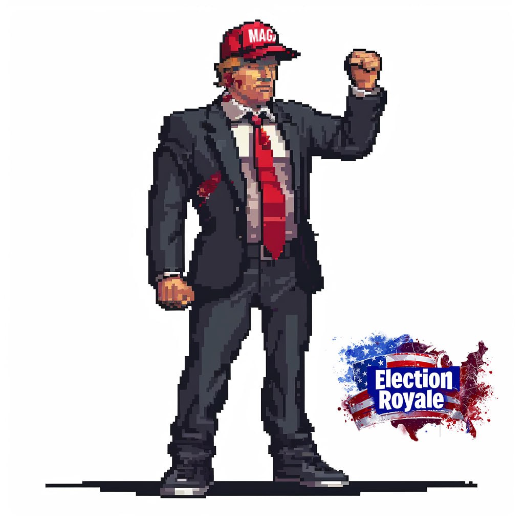 We're relieved to hear that Trump is safe after the recent incident. To commemorate his resilience, we've created an NFT to memorialize this historic moment. Proudly presenting this unique piece in our game, ElectionRoyale.

 #ElectionRoyale #Trump #Shooter #SecretService #MAGA