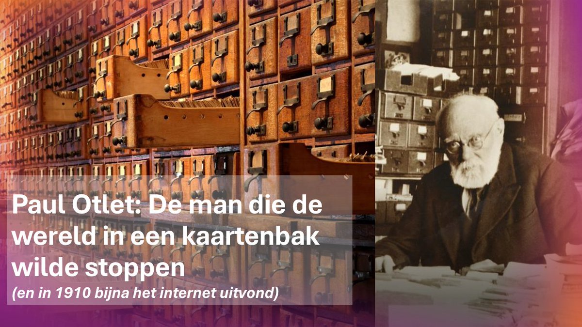 markdeckers's tweet photo. Over de man die de wereld in een kaartenbak wilde stoppen (en die internet uitvond voor het bestond). En waarom zijn gedachtengoed nog actueel is in tijden van onrust. Weten wie en waarom? Lees het hier: https://t.co/VWeIXuDnTs https://t.co/HVFMhOw0TP