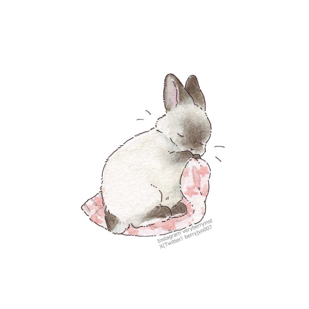 「あ…寝ちゃったね 」|VeryBerry うさぎ星さん4/8-9出展のイラスト