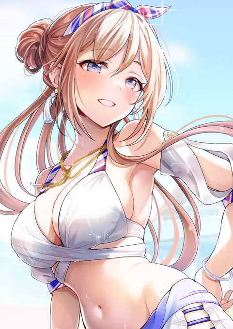 水着莉波センパイ…