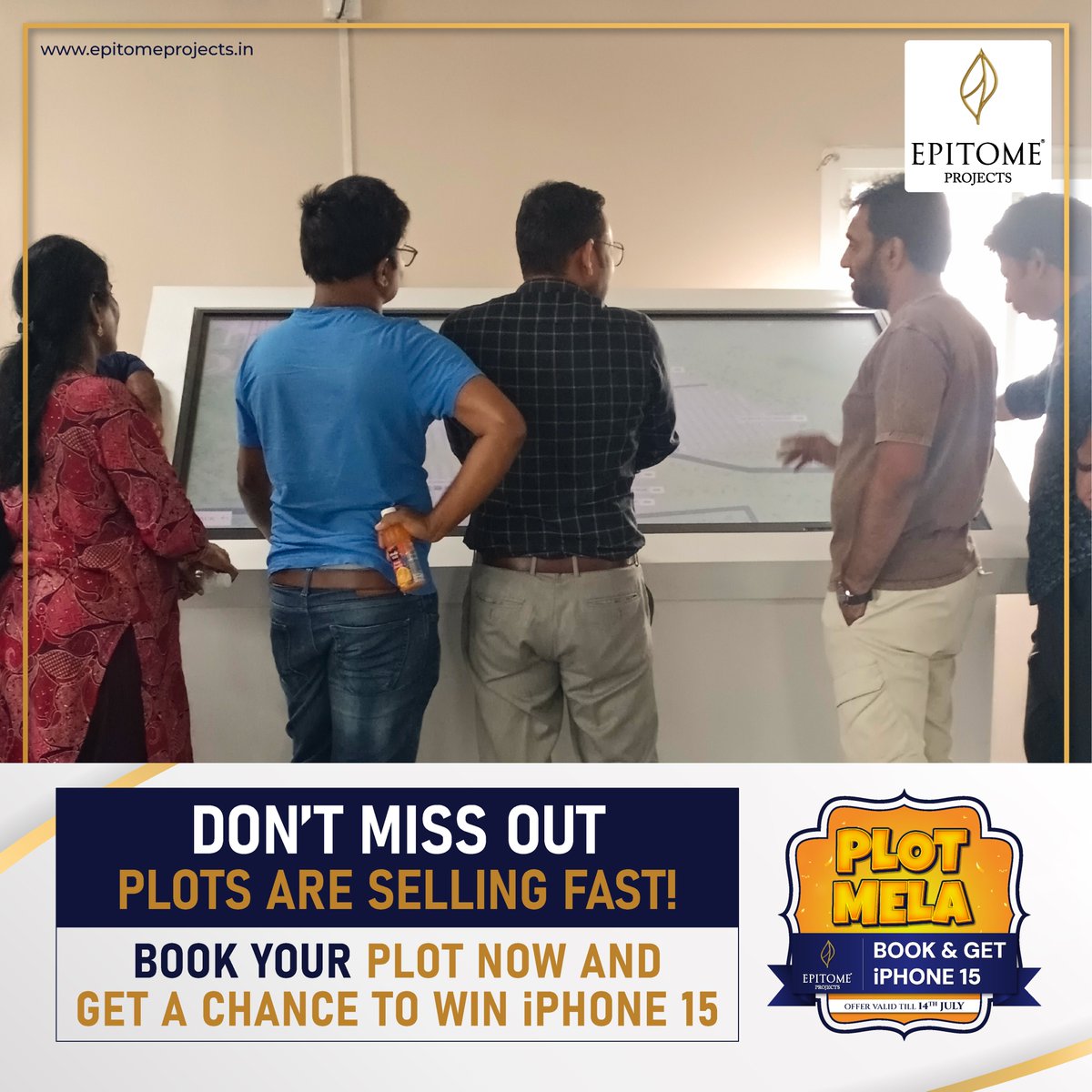 EpitomeProjects's tweet image. 🚀 Plots are Selling Fast! Invest in Epitome Integrated City on the Hyderabad-Vijayawada Highway and Get a Chance to Win an iPhone 15! 🏞️📱

Secure your future and live the dream lifestyle. Don’t miss out on this incredible opportunity! 🌟

#EpitomeIntegratedCity #PlotInvestment