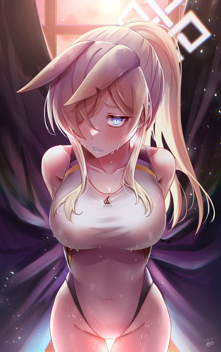 ブルアカ「先生、まだ勤務中ですが?………………少しだけですよ。#ブルアカ 」|片流ニオのイラスト