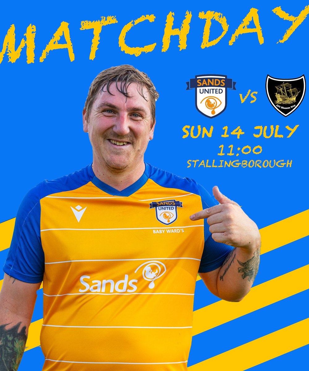 SandsunitedC's tweet photo. 🧡💙TEAM NEWS💙🧡

Sands United Grimsby &amp; Cleethorpes 2nd vs Blossom Way Rovers

⏰ 11:00 kick off 

🏟️ Stallingborough Playing Fields 

🧡💙UTS💙🧡 https://t.co/aVbEtcPNfM