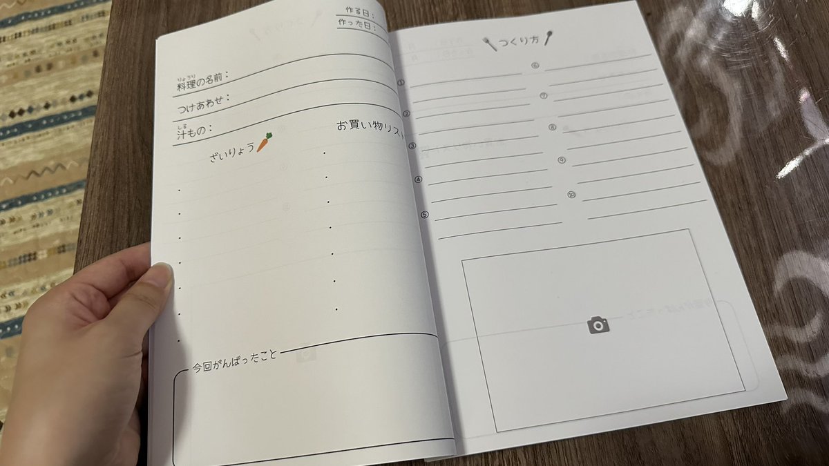 osm__1007's tweet photo. 息子が最近お料理にハマったのでレシピノート自作。表紙のドラえもんは息子に書いてもらってスキャン後Photoshopで切抜き。とじしろがうまくいかなかったから次は気をつける。夏休みだしこのノートがいっぱいになるぐらい作ってほしいな🍴
#レシピノート #自作 #Illustrator #Photoshop #小学生男子 https://t.co/zC4ls3lrmq