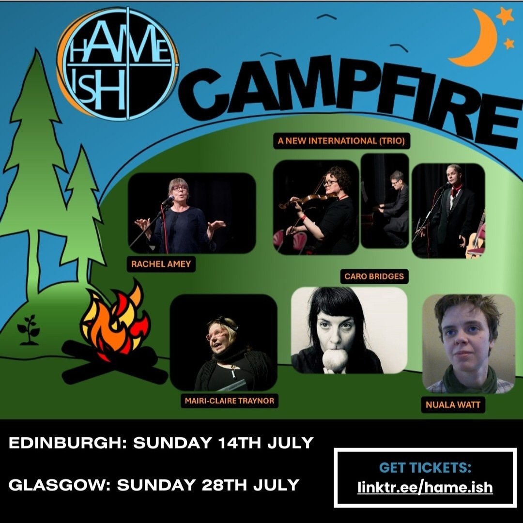 Tonight! Augustines on George iv Bridge, Edinburgh, 6.30pm doors, 7pm start, BYOB (including soft drinks), tickets on the door. Such a brilliant line up. Come see. All welcome. ani x