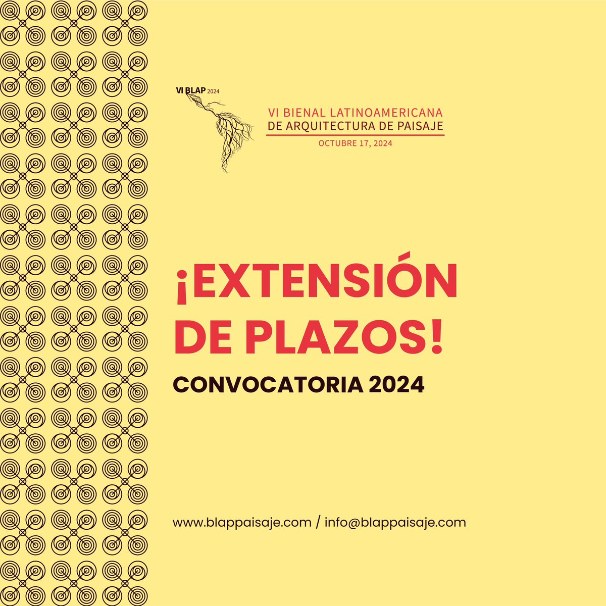 colegiodearqs's tweet photo. La @SAPmx a través del #CAMSAM, te invitan a la VI Bienal Latinoamericana de Arquitectura de Paisaje 2024. 

¡Consulta la convocatoria y participa! 👉 https://t.co/8VSL1X6qGF

¡No te quedes fuera!

@FCARMNacional 
@rquitectasFCARM 
@JovenesArqFCARM 
@CasadelArq 

#CAMSAM #sapmx https://t.co/eRWxvwjEeO