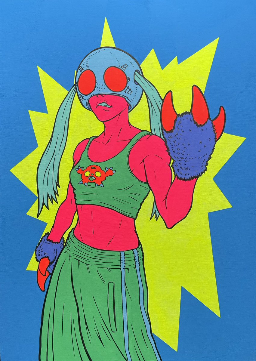 『ツインテールマスク』
2024
アクリル絵具、木製パネル

7/1-7/31
ラフォーレ原宿 0.5Fにて開催中
「彫刻家 吉田孝弥 アートフェア」にて展示中!!!