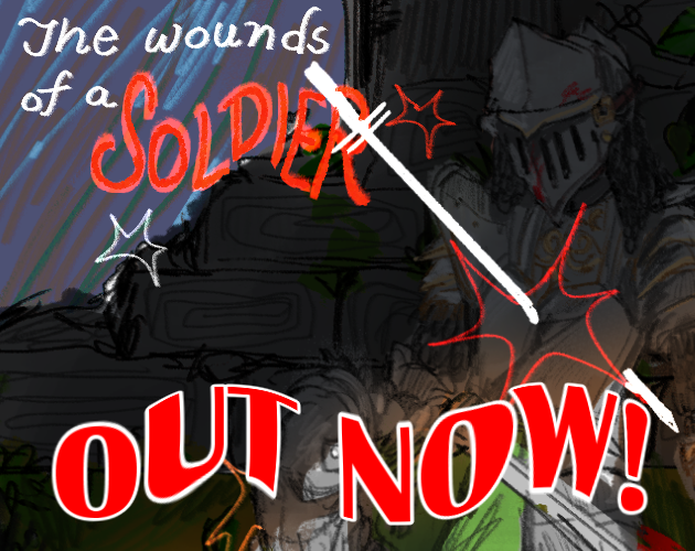 Our submission to the #O2A2VNJam is released now, yay! It was quite an impulsive decision, but we made it.

It is a short poem <500 words, featuring our very own Juliet from Finding Cinderella! We hope you'll like it!

twohumanstudiowo.itch.io/the-wounds-of-…

#visualnovel #indiegame