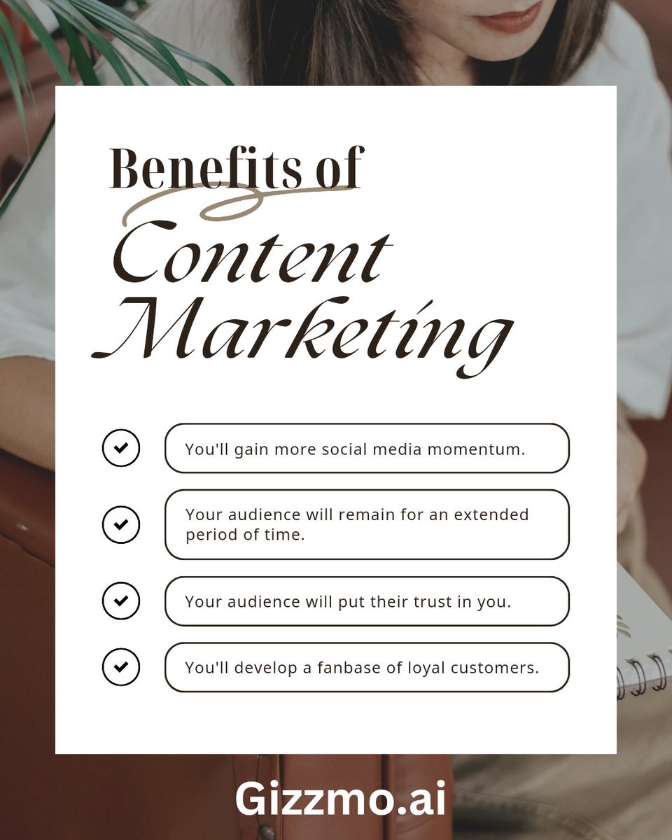 Gizzmo_ai's tweet photo. Benefits of affiliate marketing. 

Learn more 👇
https://t.co/rwTbHkB5uf

#ContentStrategy 
#Trump 
#kpss2024 #GazaGenocide https://t.co/r8OmxBATNN