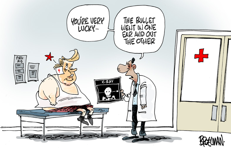 Broelman's tweet photo. 'Ear 'ear... 

#auspol #trump #AssassinationAttempt https://t.co/U0payEuOuv