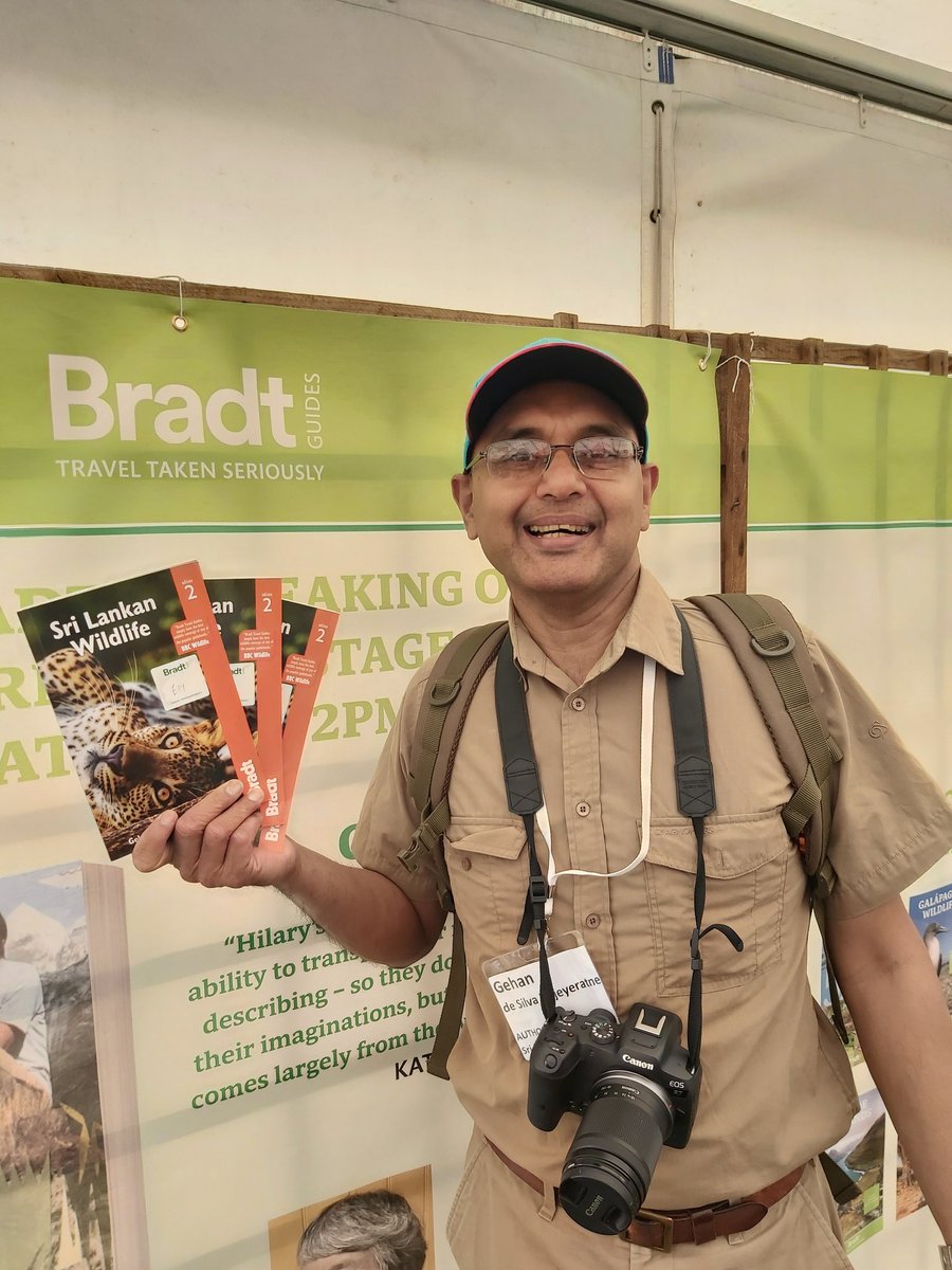 Gehan, the author of our Sri Lanka Wildlife guide, at <a href="/GlobalBirdfair/">Global Birdfair</a> today!