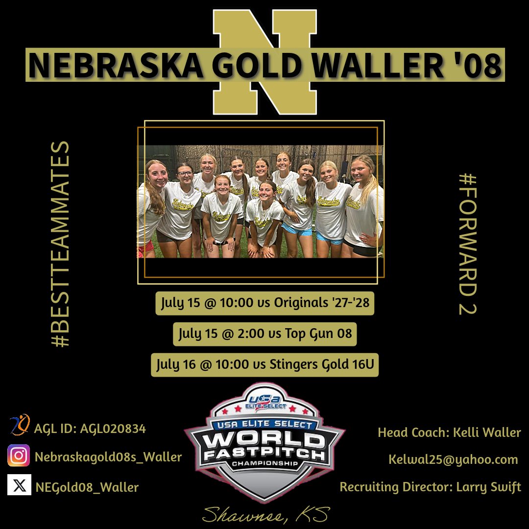 NEGoldWaller's tweet photo. Excited to compete with this group one last time this season at the @USAES_WFC Go Gold!! 💛🖤💛#BestTeammates #GoldDNA #Forward2 https://t.co/wfxFTjnXNM