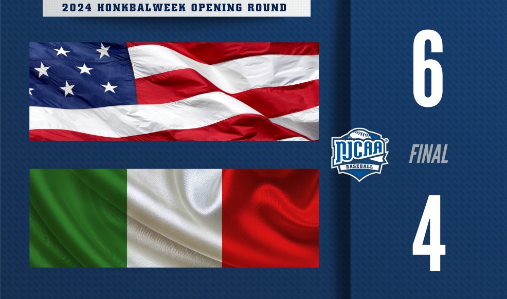 NJCAA Baseball (@njcaabaseball) on Twitter photo Team USA earns its first win of the week after a 6-4 win over Italy in the 2024 <a href="/honkbalweek/">Honkbalweek Haarlem</a>! 💪
Team USA and #NJCAABaseball take on Chinese Taipei tomorrow at 1:30 PM ET / 7:30 PM CEST. ⚾️
Schedule & Results | stats.knbsbstats.nl/en/events/2024…
Livestream | app.honkbalsoftbal.tv/nl/category/ho… Team USA earns its first win of the week after a 6-4 win over Italy in the 2024 <a href="/honkbalweek/">Honkbalweek Haarlem</a>! 💪
Team USA and #NJCAABaseball take on Chinese Taipei tomorrow at 1:30 PM ET / 7:30 PM CEST. ⚾️
Schedule & Results | stats.knbsbstats.nl/en/events/2024…
Livestream | app.honkbalsoftbal.tv/nl/category/ho…