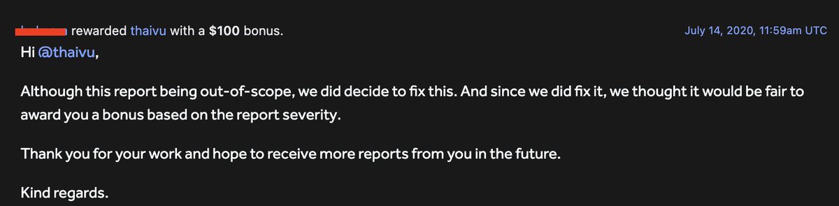 thaivd98's tweet photo. On this day 4 years ago, I was rewarded my first bounty ( for a Full path disclosure 😂 ). After that moment, everything changed dramatically. I really enjoy this journey 🥰.
To celebrate this, I get my first CVE CVE-2024-39693 recently.
https://t.co/KzQHPfLjEY
Happy hacking! https://t.co/E0yRgcfPPM