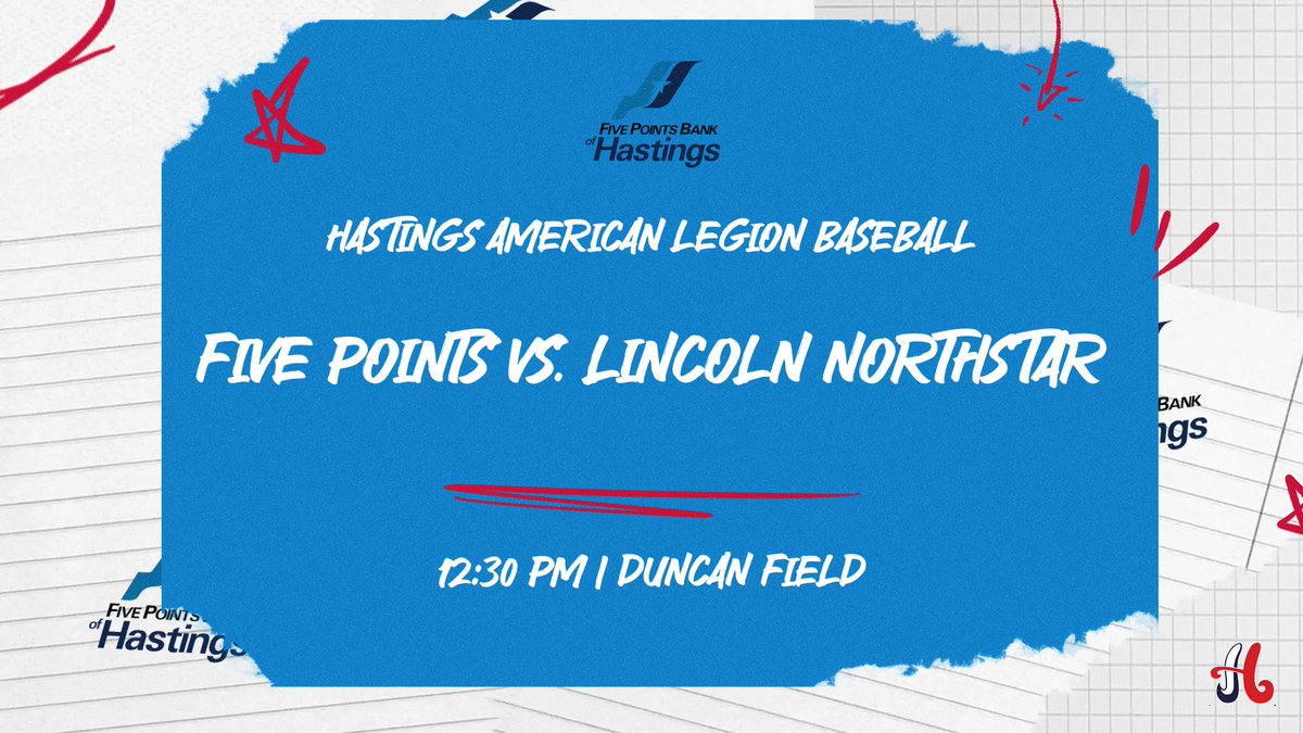 DuncanField's tweet photo. Five Points Bank will host Lincoln Northstar 12:30pm at Duncan Field in the final game of the Johnny Hopp Tournament. This will also be the final regular season game for Five Points Bank at Duncan Field.
#HALB #DuncanField https://t.co/v3q07OZX3G